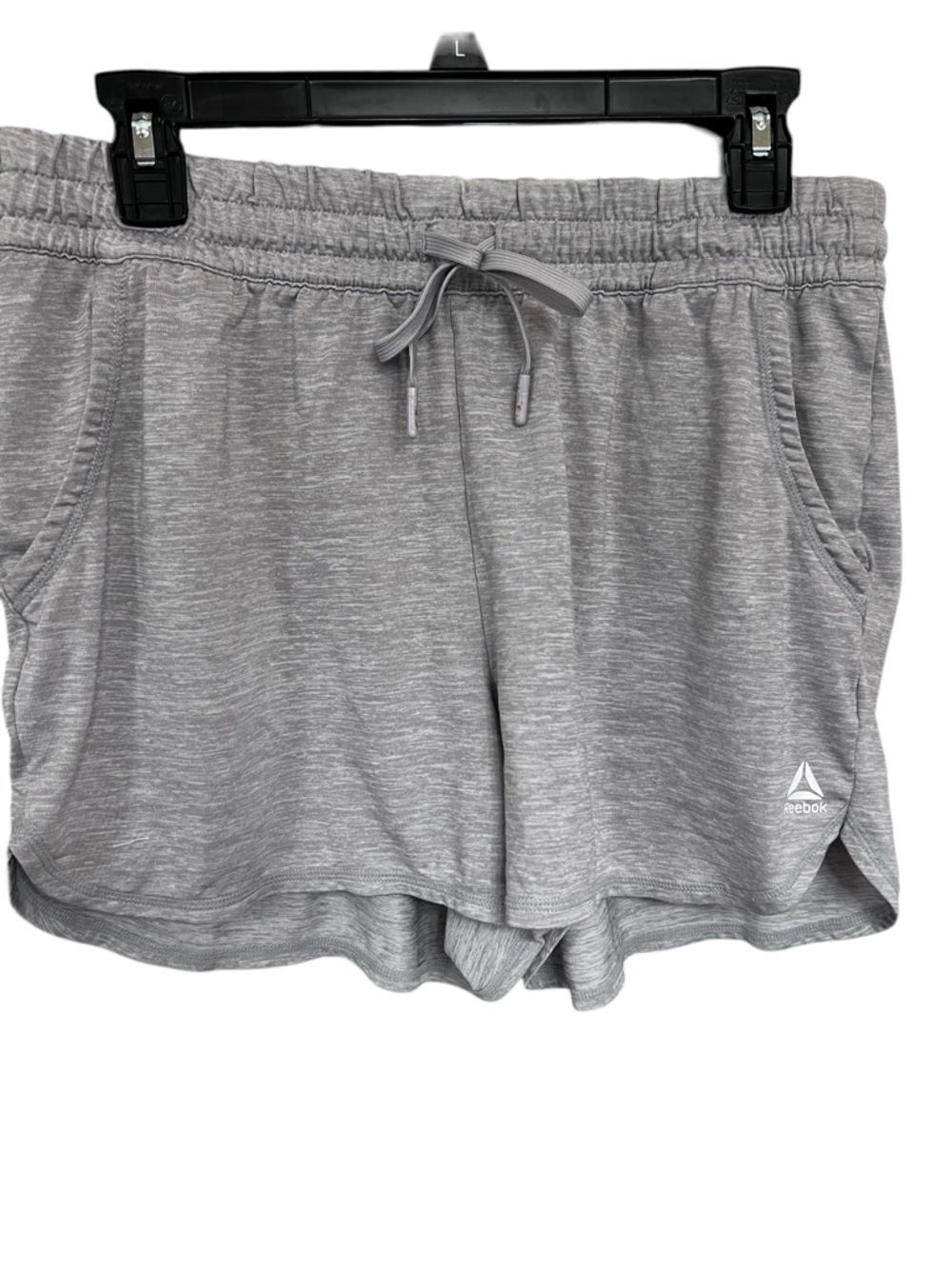 Reebok Light Gray Heather Athletic Drawstring Shorts